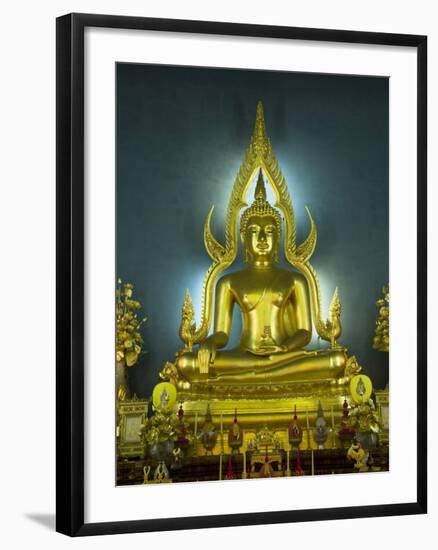 Statue of the Sitting Buddha, Wat Benchamabophit (Marble Temple), Bangkok, Thailand, Southeast Asia-Richard Maschmeyer-Framed Photographic Print