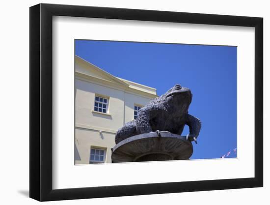 Statue of the Toad, Charing Cross, St. Helier, Jersey, Channel Islands, Europe-Neil Farrin-Framed Photographic Print