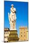 Statue of the Winter, Ponte Santa Trinita, Florence (Firenze), UNESCO World Heritage Site, Tuscany-Nico Tondini-Mounted Photographic Print