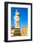 Statue of the Winter, Ponte Santa Trinita, Florence (Firenze), UNESCO World Heritage Site, Tuscany-Nico Tondini-Framed Photographic Print