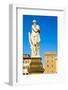 Statue of the Winter, Ponte Santa Trinita, Florence (Firenze), UNESCO World Heritage Site, Tuscany-Nico Tondini-Framed Photographic Print