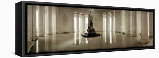 Statue of Thomas Jefferson in a Memorial, Jefferson Memorial, Washington DC, USA-null-Framed Stretched Canvas