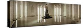 Statue of Thomas Jefferson in a Memorial, Jefferson Memorial, Washington DC, USA-null-Stretched Canvas