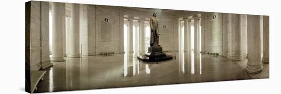 Statue of Thomas Jefferson in a Memorial, Jefferson Memorial, Washington DC, USA-null-Stretched Canvas