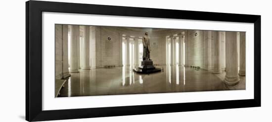 Statue of Thomas Jefferson in a Memorial, Jefferson Memorial, Washington DC, USA-null-Framed Photographic Print