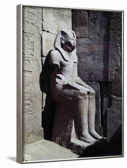 Statue of Thutmose III in Ceremonial Attire, Temple of Amun, Karnak Temple Complex-null-Framed Photographic Print