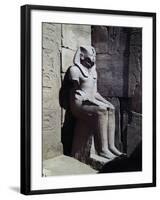 Statue of Thutmose III in Ceremonial Attire, Temple of Amun, Karnak Temple Complex-null-Framed Photographic Print