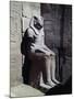 Statue of Thutmose III in Ceremonial Attire, Temple of Amun, Karnak Temple Complex-null-Mounted Photographic Print