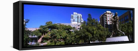 Statue of Tony Gwynn at Petco Park, San Diego, California, USA-null-Framed Stretched Canvas