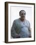 Statue of Tony Soprano Atop Senfortis Wine Bar, Druskininkai, Lithuania-null-Framed Photographic Print