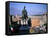 Statue of Victor Emanuel II, King of Italy, on Victor Emanuel Monument, Rome, Lazio, Italy-Oliviero Olivieri-Framed Stretched Canvas