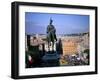 Statue of Victor Emanuel II, King of Italy, on Victor Emanuel Monument, Rome, Lazio, Italy-Oliviero Olivieri-Framed Photographic Print
