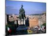 Statue of Victor Emanuel II, King of Italy, on Victor Emanuel Monument, Rome, Lazio, Italy-Oliviero Olivieri-Mounted Photographic Print