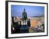 Statue of Victor Emanuel II, King of Italy, on Victor Emanuel Monument, Rome, Lazio, Italy-Oliviero Olivieri-Framed Photographic Print