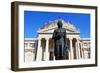 Statue of Violinist and Composer George Enescu in Front of Romanian Athenaeum-null-Framed Giclee Print