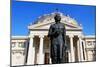 Statue of Violinist and Composer George Enescu in Front of Romanian Athenaeum-null-Mounted Giclee Print