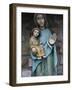 Statue of Virgin and Child Outside Saint-Pierre De Solesmes Abbey, Solesmes-Godong-Framed Photographic Print