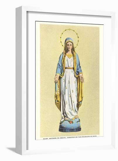 Statue of Virgin Mary-null-Framed Art Print