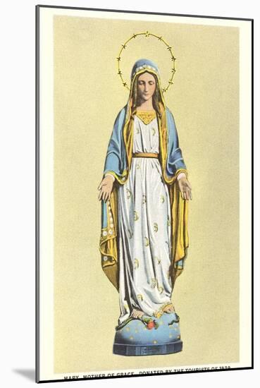 Statue of Virgin Mary-null-Mounted Art Print