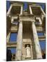 Statue of Virtue, Arete, on the Facade of the Roman Library of Celsus, Ephesus, Anatolia, Turkey-Rennie Christopher-Mounted Photographic Print