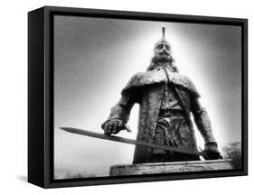 Statue of Vlad Dracul, the Park, Tirgoviste, Romania-Simon Marsden-Framed Stretched Canvas