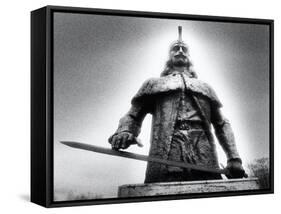 Statue of Vlad Dracul, the Park, Tirgoviste, Romania-Simon Marsden-Framed Stretched Canvas