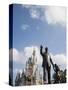 Statue of Walt Disney and Micky Mouse at Disney World, Orlando, Florida, USA-Angelo Cavalli-Stretched Canvas