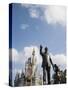 Statue of Walt Disney and Micky Mouse at Disney World, Orlando, Florida, USA-Angelo Cavalli-Stretched Canvas