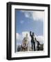 Statue of Walt Disney and Micky Mouse at Disney World, Orlando, Florida, USA-Angelo Cavalli-Framed Photographic Print