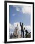 Statue of Walt Disney and Micky Mouse at Disney World, Orlando, Florida, USA-Angelo Cavalli-Framed Photographic Print