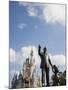 Statue of Walt Disney and Micky Mouse at Disney World, Orlando, Florida, USA-Angelo Cavalli-Mounted Photographic Print