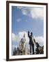 Statue of Walt Disney and Micky Mouse at Disney World, Orlando, Florida, USA-Angelo Cavalli-Framed Photographic Print