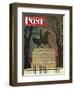 "Statue of Washington on His Horse," Saturday Evening Post Cover, February 22, 1947-John Atherton-Framed Giclee Print