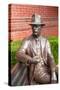 Statue of William Faulkner Outside the Lafayette County Courthouse in Oxford Mississippi-null-Stretched Canvas