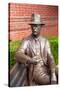 Statue of William Faulkner Outside the Lafayette County Courthouse in Oxford Mississippi-null-Stretched Canvas