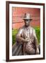 Statue of William Faulkner Outside the Lafayette County Courthouse in Oxford Mississippi-null-Framed Photographic Print