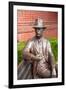 Statue of William Faulkner Outside the Lafayette County Courthouse in Oxford Mississippi-null-Framed Photographic Print