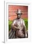 Statue of William Faulkner Outside the Lafayette County Courthouse in Oxford Mississippi-null-Framed Photographic Print