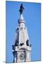 Statue of William Penn high atop City Hall in downtown Philadelphia, Pennsylvania-null-Mounted Photographic Print