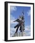 Statue of Worker and Kolkhoz Woman Near the Cosmos Hotel and Vdnkh in Moscow, Russia, Europe-Harding Robert-Framed Photographic Print