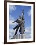 Statue of Worker and Kolkhoz Woman Near the Cosmos Hotel and Vdnkh in Moscow, Russia, Europe-Harding Robert-Framed Photographic Print