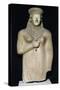 Statue of Worshiper with Flower in Her Right Hand, from Trikomo, Cyprus-null-Stretched Canvas