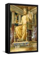 Statue of Zeus at Oympia-English School-Framed Stretched Canvas