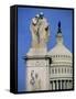 Statue on Capitol Hill, Washington D.C., United States of America (U.S.A.), North America-Robert Francis-Framed Stretched Canvas