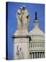 Statue on Capitol Hill, Washington D.C., United States of America (U.S.A.), North America-Robert Francis-Stretched Canvas