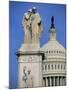 Statue on Capitol Hill, Washington D.C., United States of America (U.S.A.), North America-Robert Francis-Mounted Photographic Print