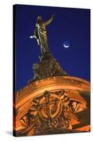 Statue on Catedral Metropolitana in Santiago-Jon Hicks-Stretched Canvas