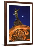 Statue on Catedral Metropolitana in Santiago-Jon Hicks-Framed Photographic Print