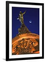 Statue on Catedral Metropolitana in Santiago-Jon Hicks-Framed Photographic Print