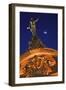 Statue on Catedral Metropolitana in Santiago-Jon Hicks-Framed Photographic Print